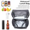 Insulated Lunch Bag Outdoor Picnic Travel Portable Single Shoulder Cooler Tote With Thick Thermal Lining Oxford Fabric