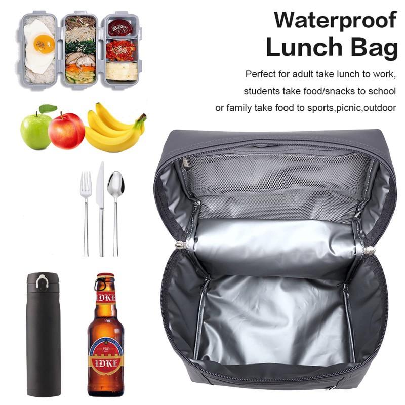 Insulated Lunch Bag Outdoor Picnic Travel Portable Single Shoulder Cooler Tote With Thick Thermal Lining Oxford Fabric