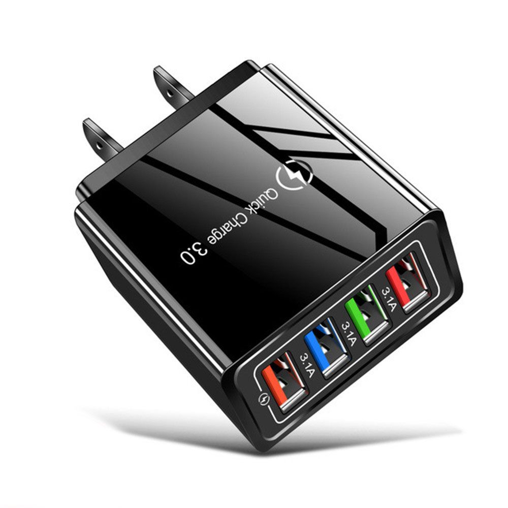 3A Charger Tablet Charge Travel Portable 4-Port EU/US Plug USB Charger Quick Charge