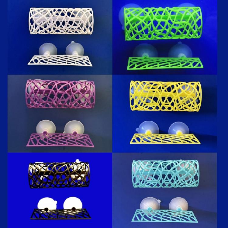 Hollowout Betta Habitat Tube for Fish and Shrimp Hideouts Resting Bed Suction Cup Betta Fish Shelter Safety Place