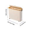 Toilet Paper Basket Storage Organizer with Lid Foldable Free Standing Holds 12 Mega Rolls Handle Bathroom Living Room Laundry