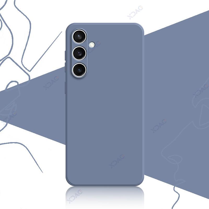 Etui na telefon komórkowy dla Samsung Galaxy S24 FE SamsungS24FE 5G 360 Miękkie Luksusowe Kwadratowe Wodoodporne Pokrowce z Płynnego Silikonu