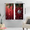 2pcs 2D Flat Printing Christmas Drapes Snowflake Christmas Machine Washable Polyester Without Electricity Holiday Decorations