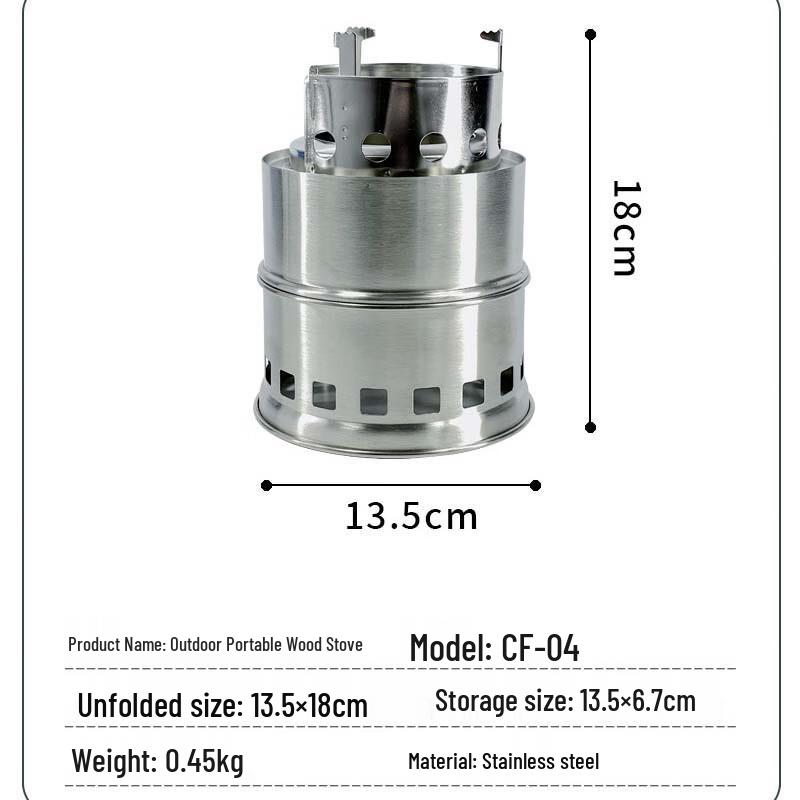 Yizi Miss Portable Stainless Steel Wood Burning Camping Stove