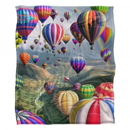 Royce McClure Silky Hot Air Balloon Sky Roads Supersoft Blanket
