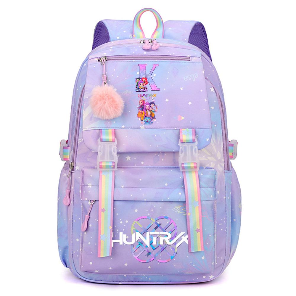 Anime Cute K-Pop Demon Hunters Printed Backpack Teenger Student Girl Boy Schoolbag Bookbag Large Capacity Waterproof Travel Bag