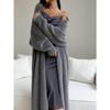 IHUASU Women's Vintage Casual Solid Color Print Autumn Winter Long Sleeve Jackets & Coats