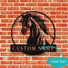 Exquisite Hand Crafted Metal Horse Wall Art Personalized Welcome Sign Housewarming Gift