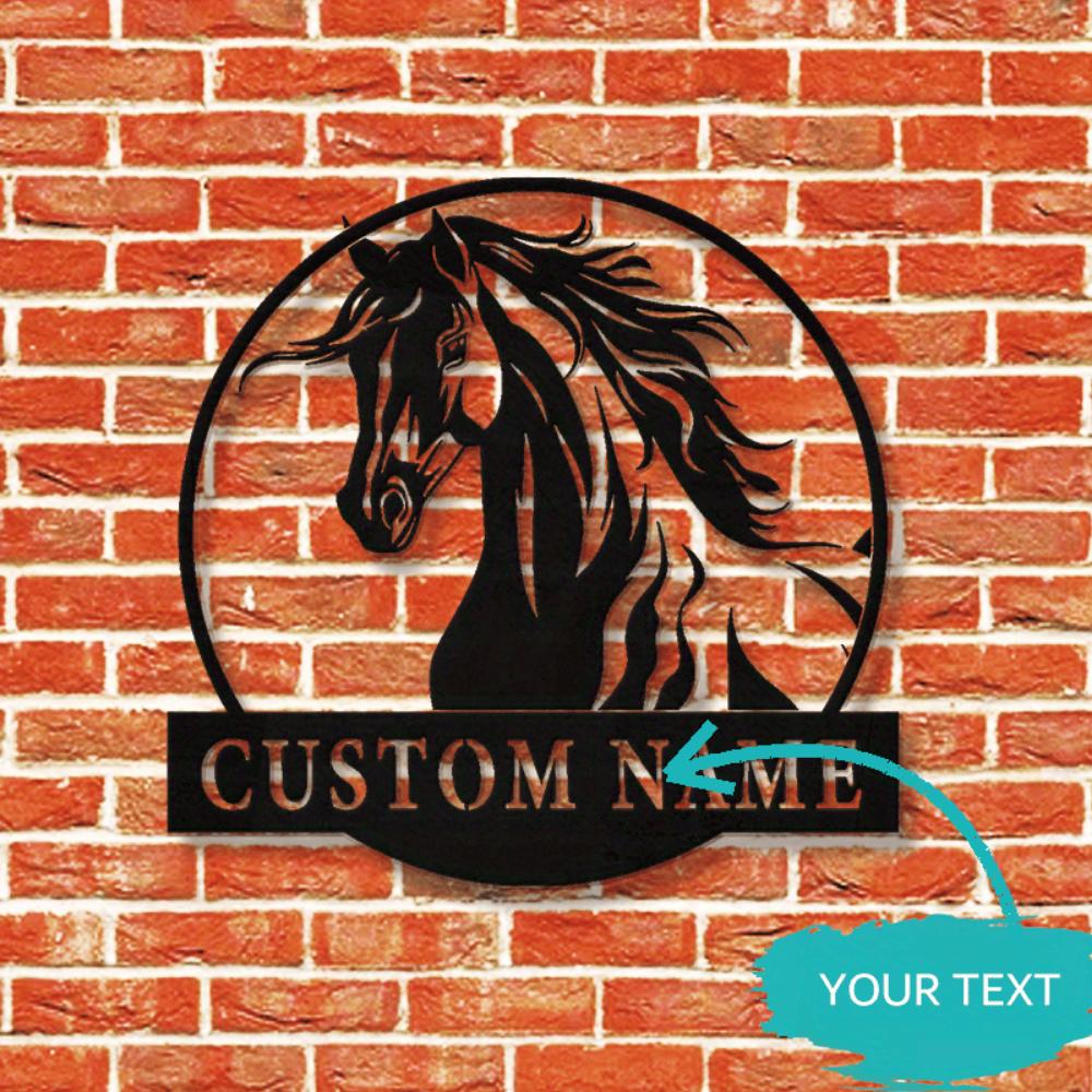 Exquisite Hand Crafted Metal Horse Wall Art Personalized Welcome Sign Housewarming Gift
