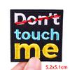 Personalized Letter Slogans Iron On Patches For Clothing DIY Black Series Patch Embroidered Patches On Clothes Jacket Jeans