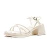 Sandals women's summer new versatile gentle thick heel non-slip word with open toe heel sandals