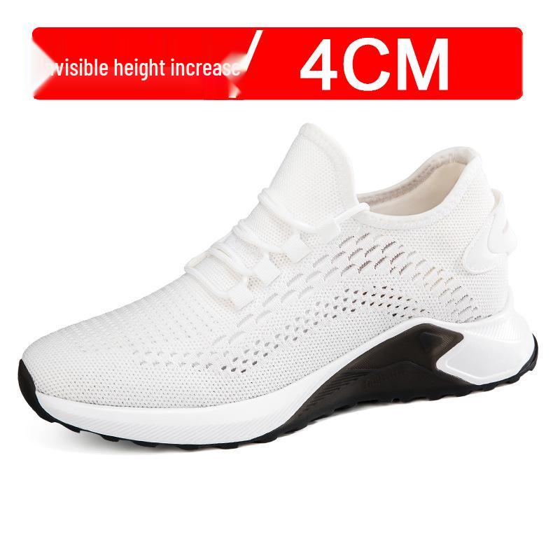Invisible 8CM Height Boost Men s Mesh Sports Shoes - Casual, Thick Sole Design 37