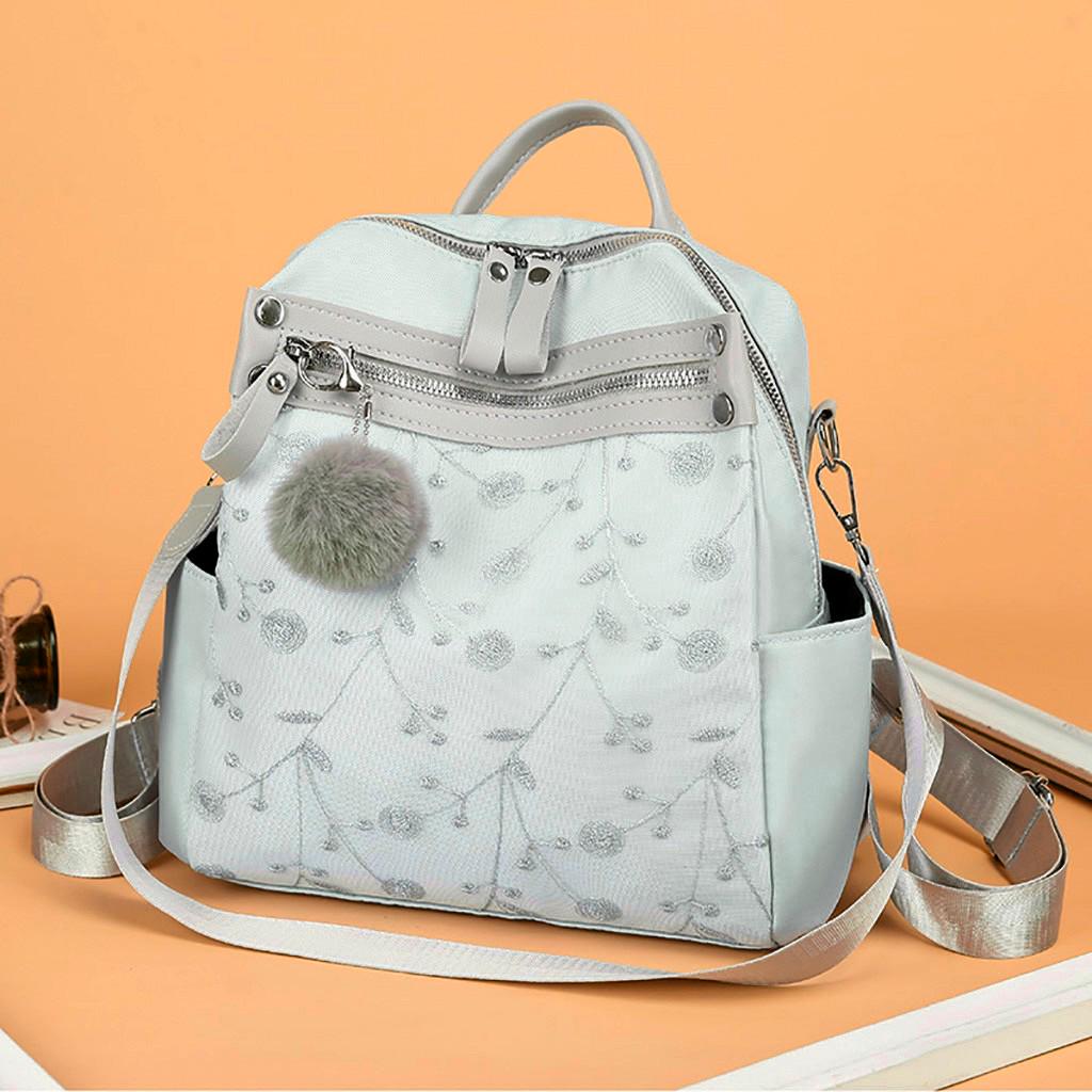 

Женская модная кружевная сумка-рюкзак с вышивкой, противоугонная сумка на плечо для отдыха