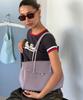 Christine Project [Free Sunglasses Bag Charm] Stud Jelly Shoulder Bag (Taro Milk Tea)