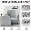2-Pieces Club Chair Slipcover Stretch Armchair Cover Jacquard Tub Chair Cover Sofa Cover for Living Room Furniture Protector