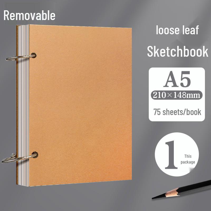 Dětský kroužkový skicák A4: Silné prázdné stránky pro kreslení a umění