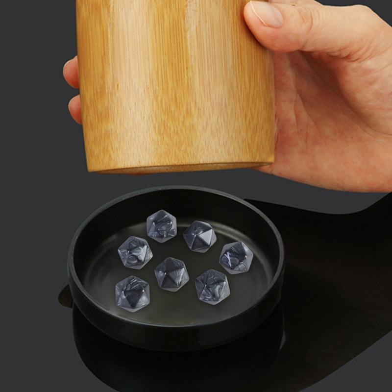 7 Pezzi Dadi Vuoti Bianchi 20mm Dadi Acrilici con Superfici Lisce Dadi a 20 Facce per Giochi da Tavolo e Insegnamento Facili da Usare