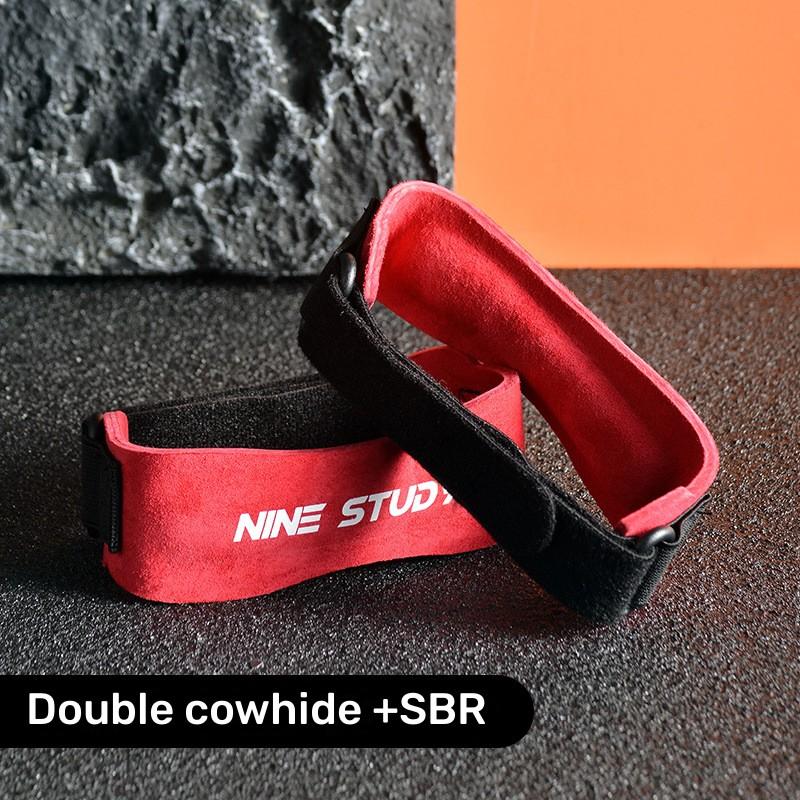Upgrades Patella Knee Strap Double Layer Cowhide Adjustable Patella Tendon Support Strap with Silicone Pad for Men Women