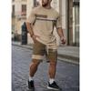 Bestseller Verano 2026 Traje de manga corta para hombre Transpirable casual y moderno Impresión 3D ropa urbana para exteriores