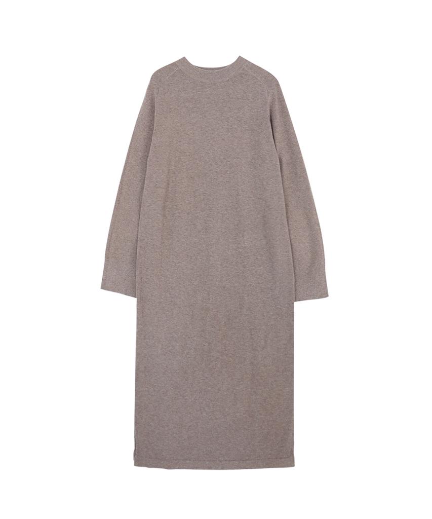 Baseukala Modern Round Neck Long Knit One-Piece (3Colors)