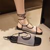 Fashion Fashion Womens Shoes 2025 Breathable Closed Toe Sandals Summer Heels Soft All-Match Luxury Girls New Clear Slipper Slides