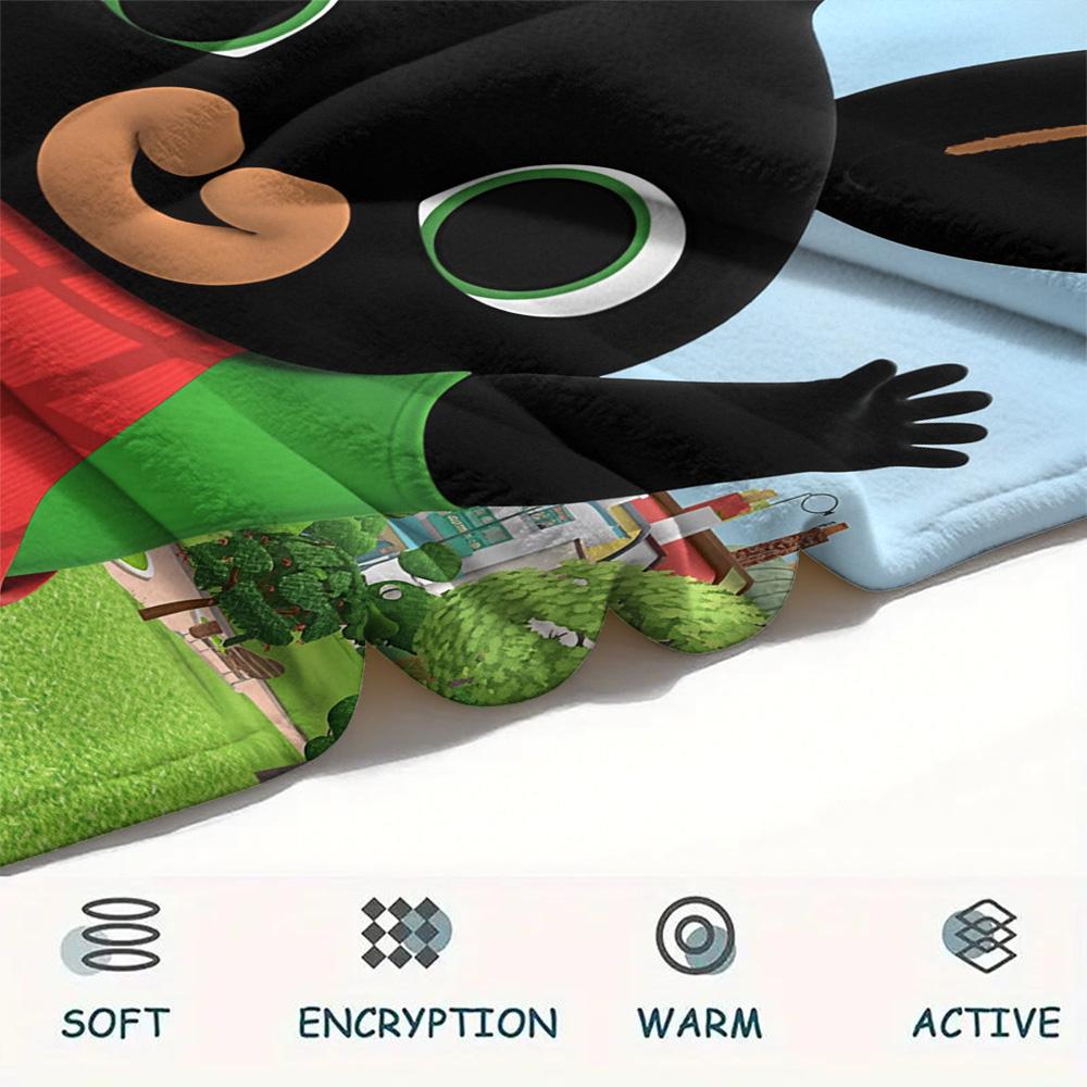 Coperta in Flanella con Stampa di Bing Bunny, Alta qualità, Confortevole per Tutte le Stagioni, Decorazione per la Casa, Calore e Comfort