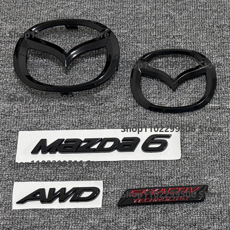 ABS glossy black Car Logo For 2014 2015 2016 2017 2018 2019 MAZDA6 ATENZA Logo Emblem accessories SKYACTIV Badge BBF3