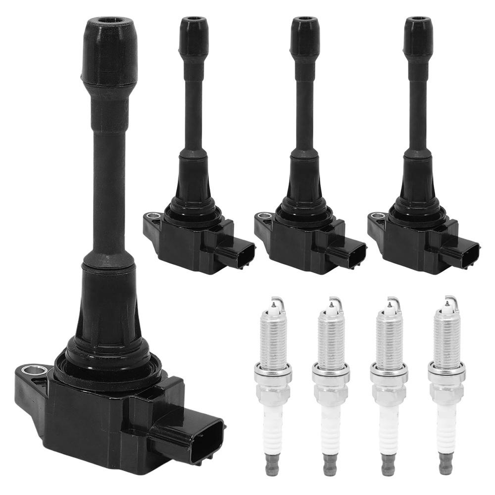 

4PCS Ignition Coil & Spark Plug For Nissan Altima Sentra Rogue Versa