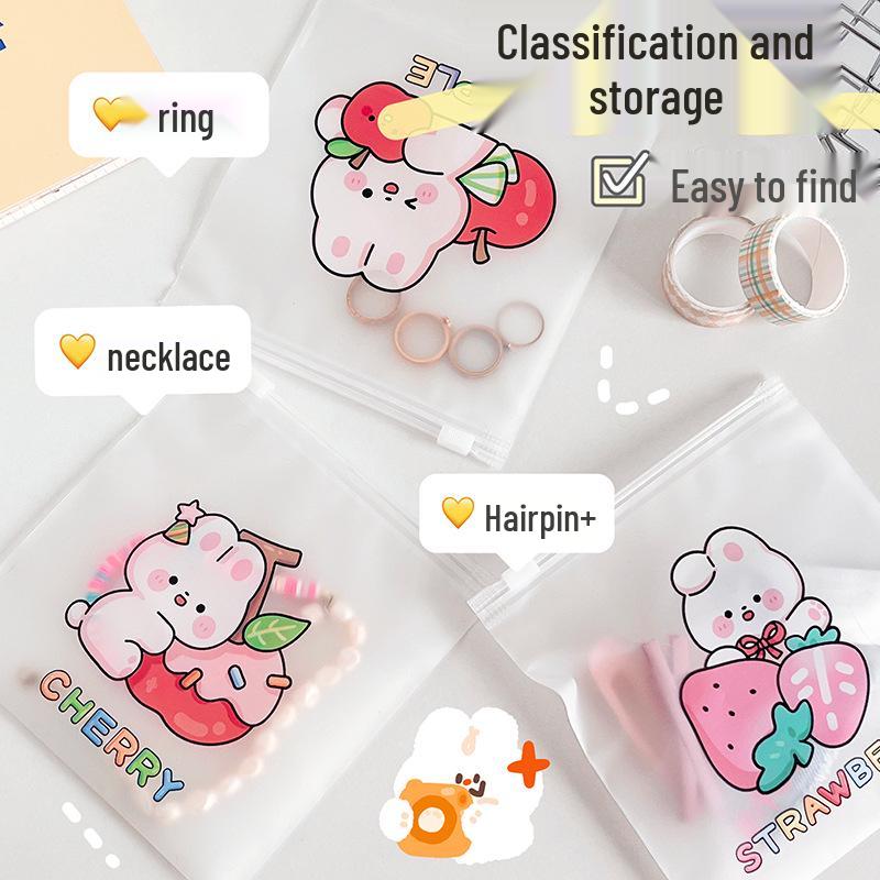 Christmas Animal Snacks Zipper Bag | Cute Cookies, Candy & Mask Storage for Girls