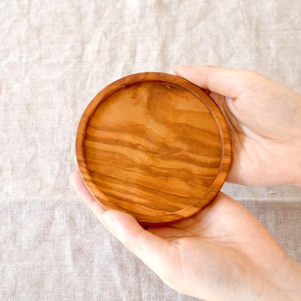 Arte Legno Altereno Wooden Coasters, Stylish Tabletop Tray, Set of 2 (Round, Large)