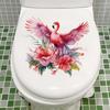 Pink Flower Flamingo Toilet Sticker Bathroom Ceramic Tile Corridor Entrance Background Decoration Wall Sticker