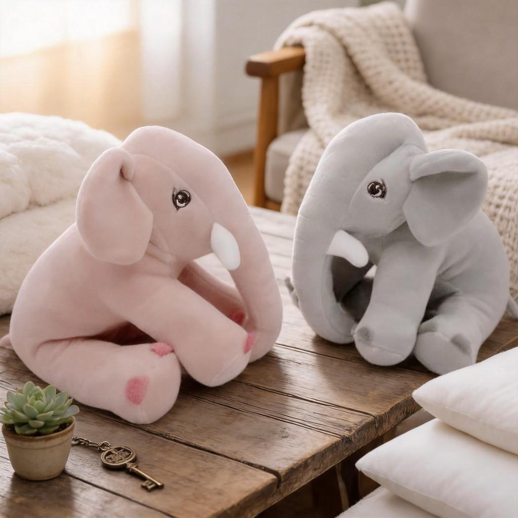 Plüschelefant Spielzeugpuppe Für Kinder Weiches Kuscheltier Geschenk Mit PP-Baumwollfüllung
