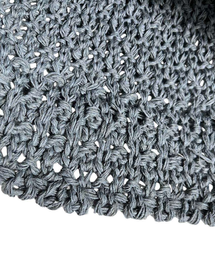 SK8ER ROCK Cross Knit Bucket Hat ((Gray))