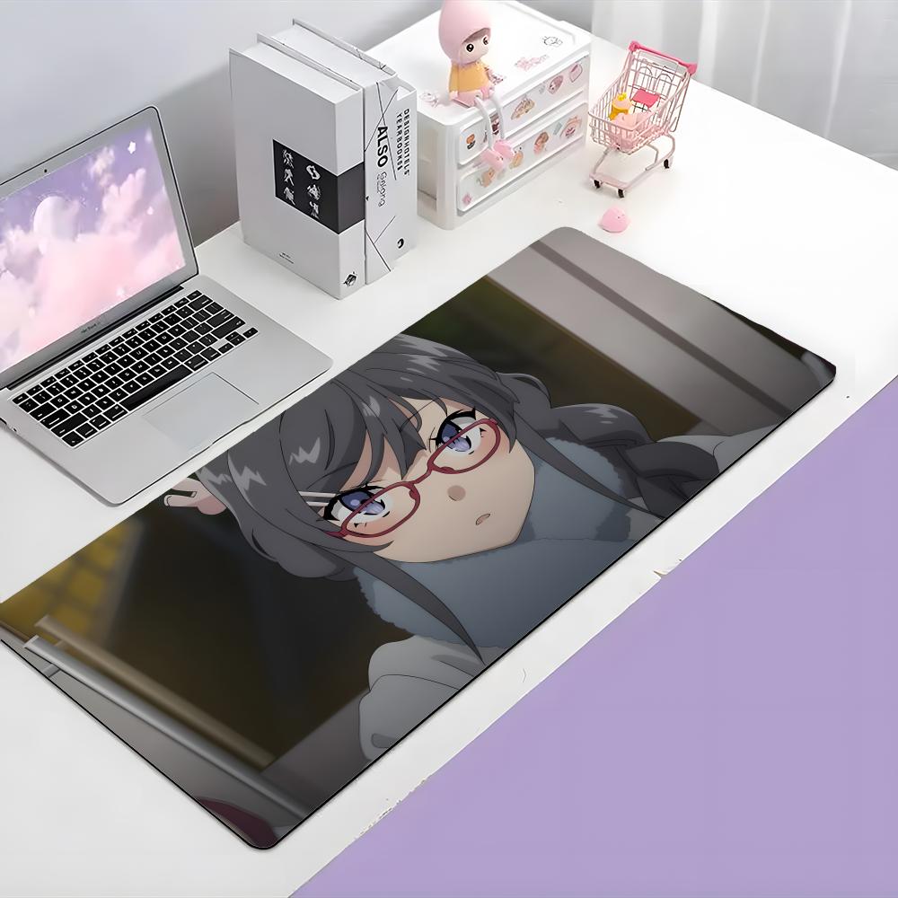 Anime Rrascal Does Not Dream Of A Dreaming Girl Mouse Pad Large Gaming Mousepad With Thick Stitched Edge Nonslip Desk Mat