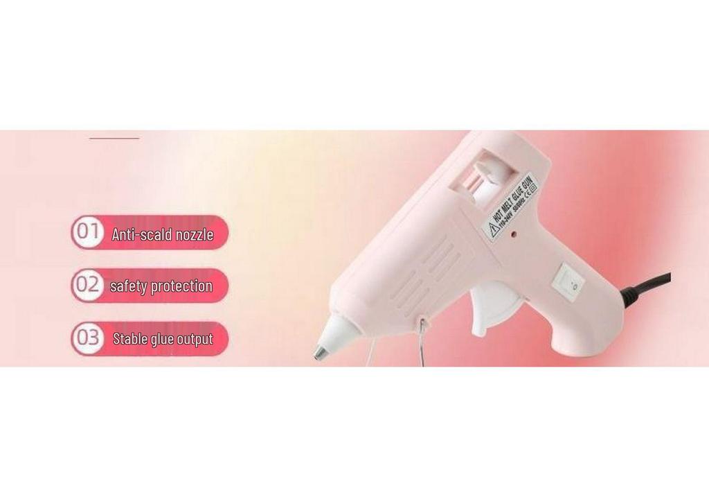 Child-Safe Electric Glue Gun with Anti-Scald Design for Home and Craft Use - Includes Quick-Melting 7mm Glue Sticks