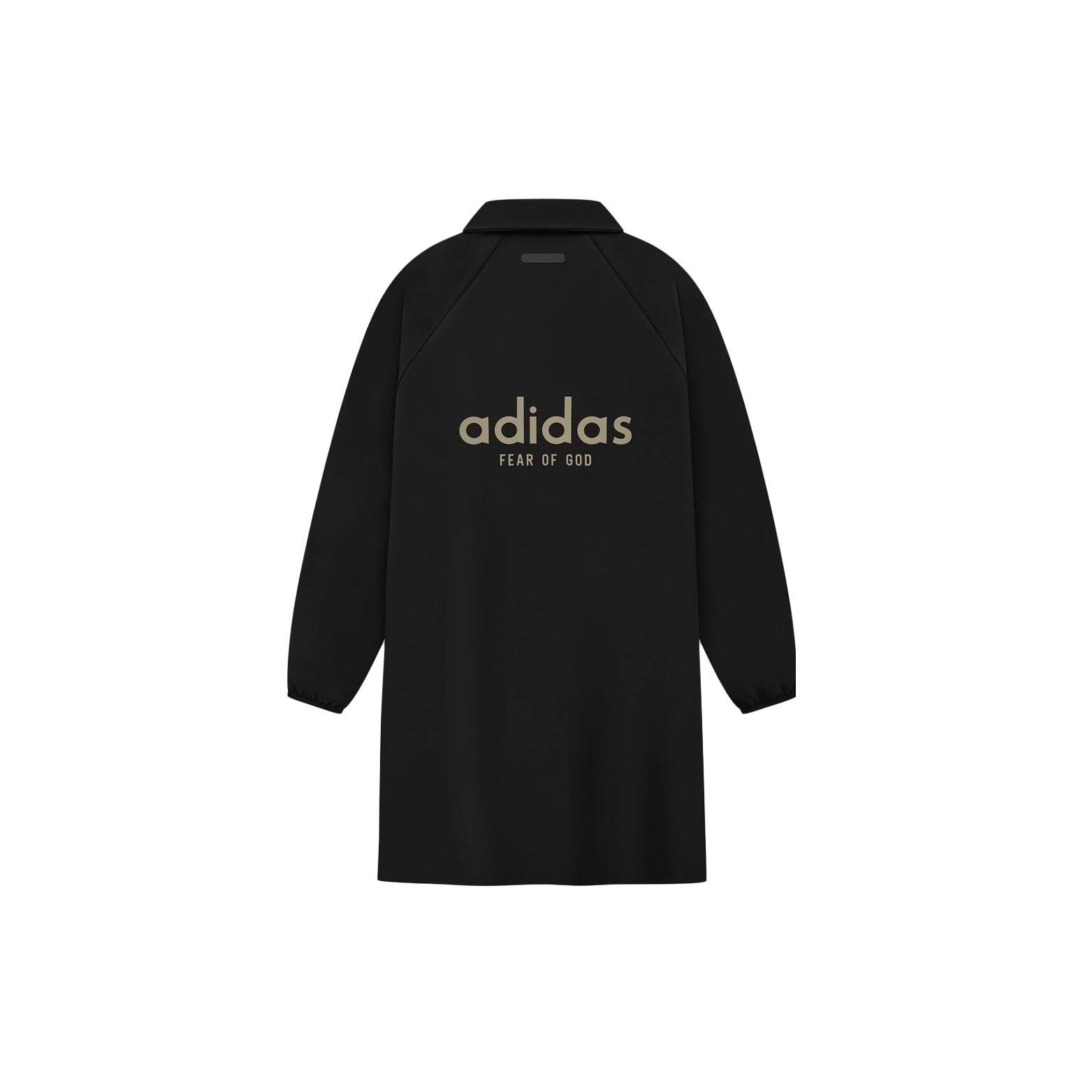 

Fear of God X Adidas Essentials длинное пальто на пуговицах унисекс верхняя одежда черного цвета IS5316 S