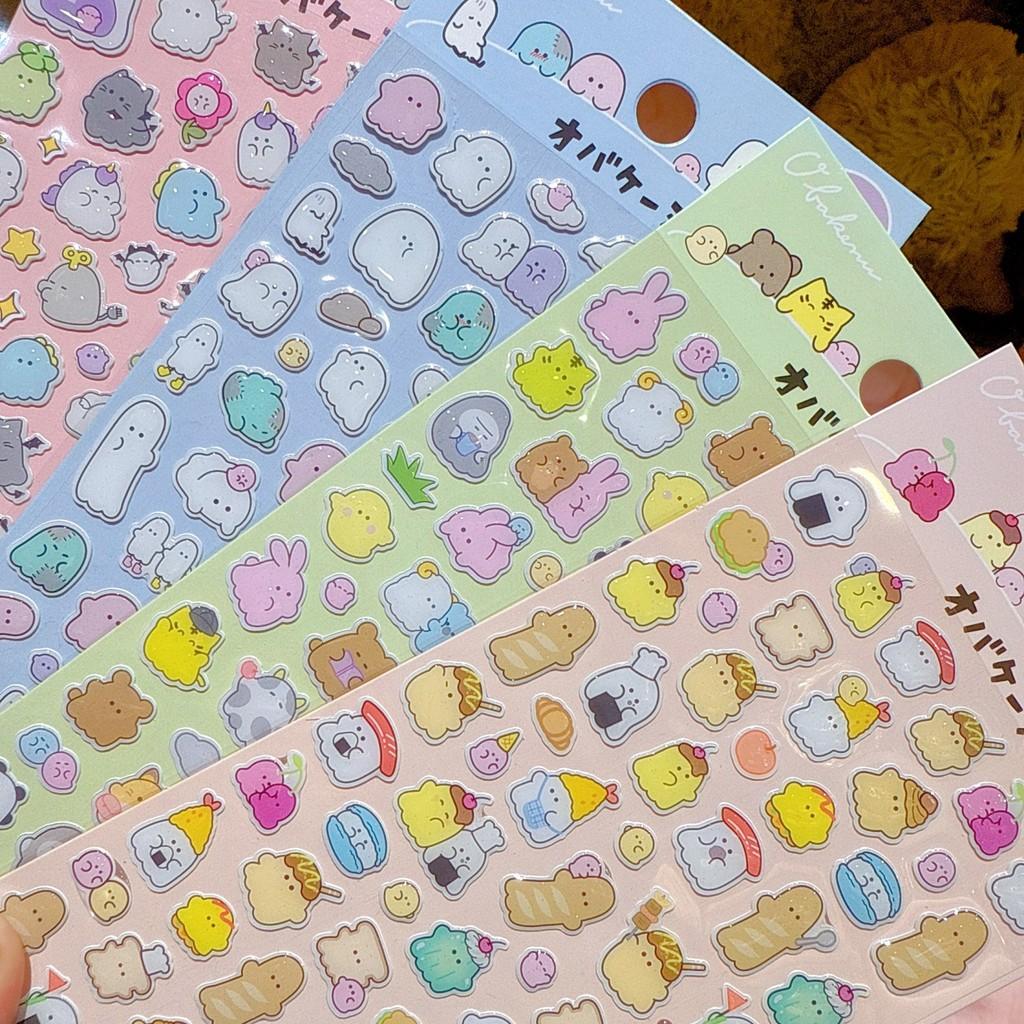 3D Kristall Aufkleber 4 Stück Niedliche Tiere Kleiner Geist Kinder Belohnungs Aufkleber für Kleine Dekoration Verzierungen BulingBulingStickers Shop