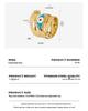 Women's 14K Gold Geometric Ring with Zirconia Devil's Eye for Index Finger - Trendy Spring Design