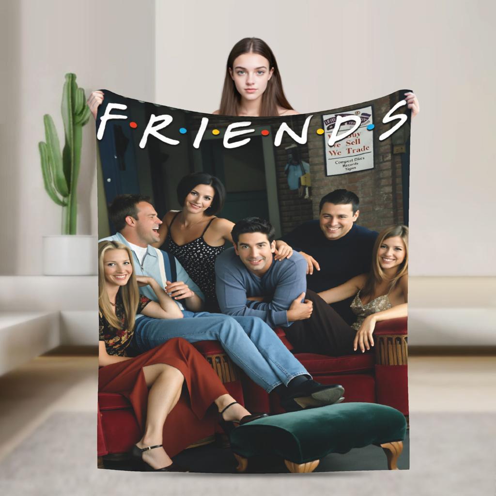 Friends Television Cartoon Blankets Warm Soft Plush Throw Blanket For Couch Bed Travel Office Flannel Bedspread Bed Cover