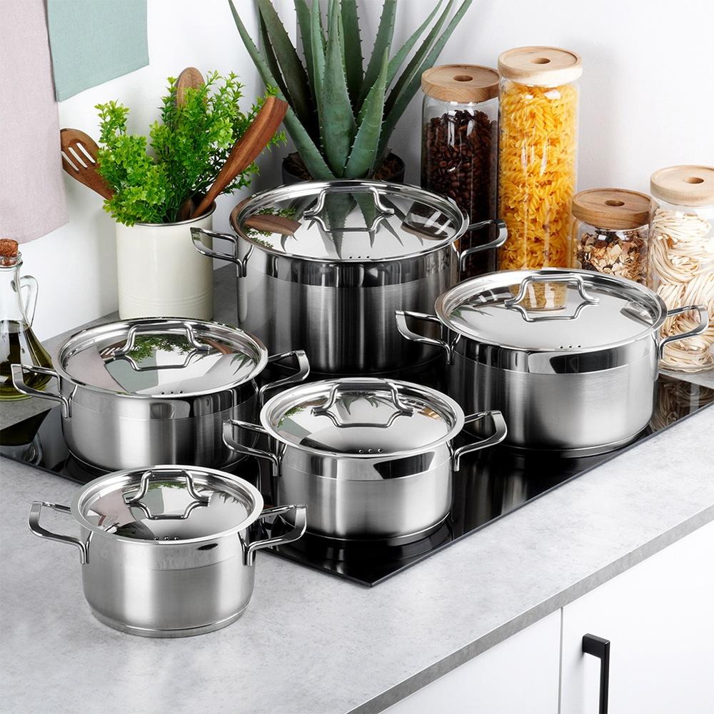 ANETT steel pot set 10 pcs.