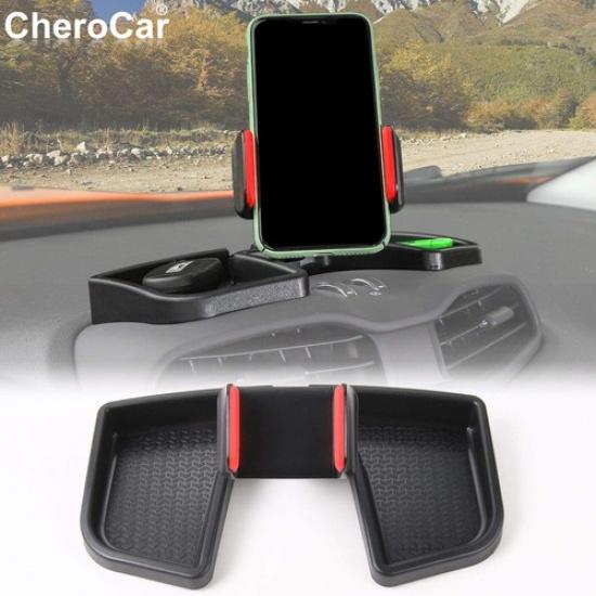 Dashboard Cell Phone Holder Mount with Storage Tray Box for 15-21 Jeep Renegade