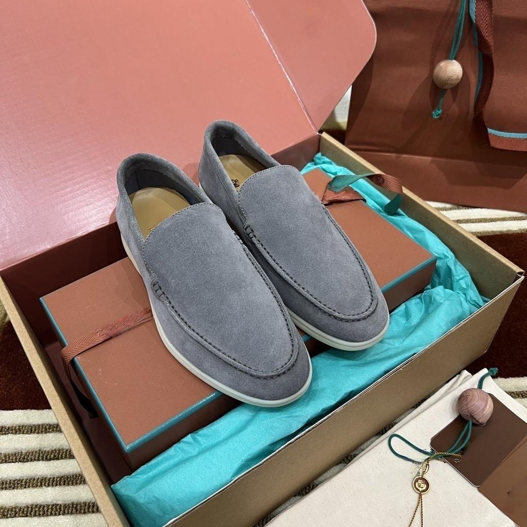 Holiday Gifts Luxury LP Series Genuine Leather Men‘s Loafers Master Handmade Flat Casual Non-slip Outdoor Breathable Beach Shoes