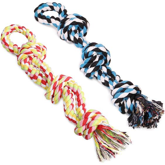 UPSKY Dog Rope Toys 2 Nearly Indestructible Pet Toys for Medium To Large Breed, Dental Cleaning Chew Toys, Dogs Tug Toy for Boredom, Teething for