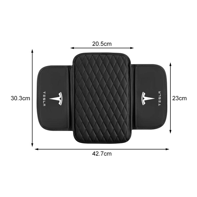 1Pcs Leather Car Armrest Mat Tissue Boxes Height Pad Armrest Box For Tesla Model 3 S X Y 2022 Style Roadster Invader Coil Mod WYE K80