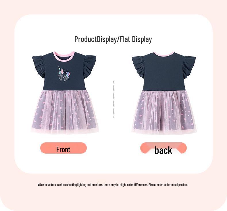 Little Maven Summer Girls' Cartoon Dress - Cute Baby Gauze Skirt, European & American Style