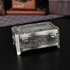 Retro Metal Jewelry Box With Flower Pattern For Gift Giving And Desk Decor
