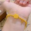 Six-Flower Lotus Pod Auspicious Beast Bracelet Women 24K Gold AU999 Classic Chinese Style, Blessing