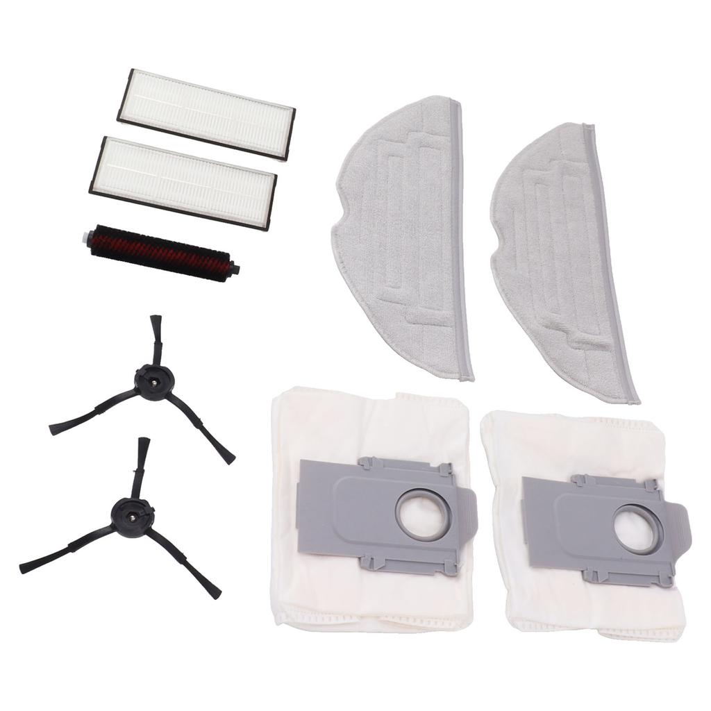 Vacuum Cleaner Accessories Kits for Roborock G20 Include 1 Mop Self Cleaning Brush 2 Mop 2 Dust Bag 2 Filter 2 Black