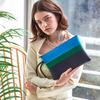 Suin Two-Color Leather Clutch