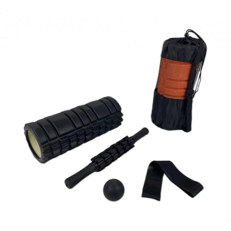 33cm Foam Roller Set With Massage Stick Myofascial Release Ball Yoga Pilates Fitness Recovery